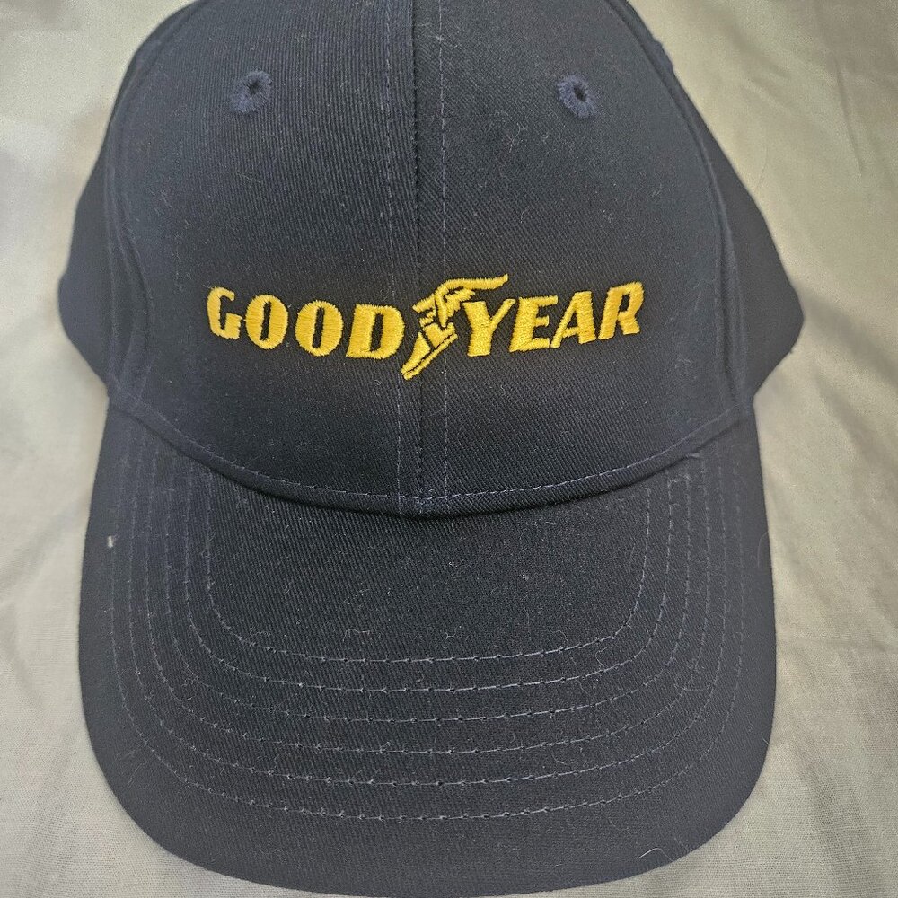 GOODYEAR HAT DARK BLUE STRAPBACK ADJUSTABLE !!
